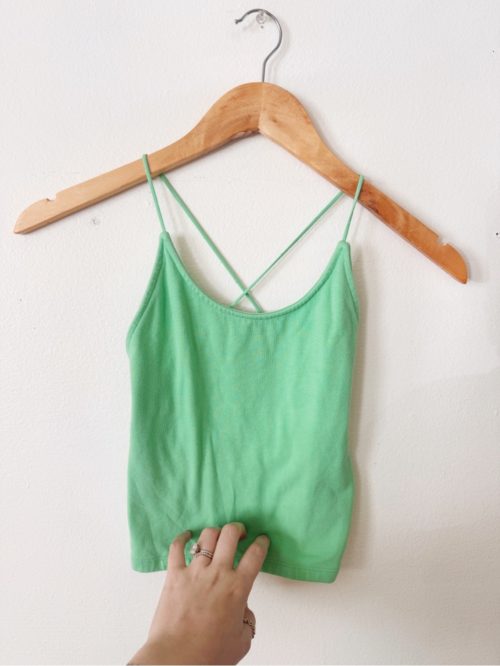 American Eagle Outfitters Light Mint Green Crisscross Strap Cami XS